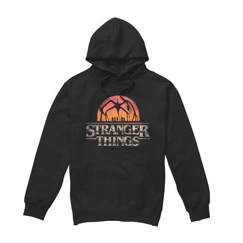 Sweat-shirt à capuche  de Stranger Things - Season 5 - Sunset Logo - S à XXL - pour Homme - noir - Stranger Things