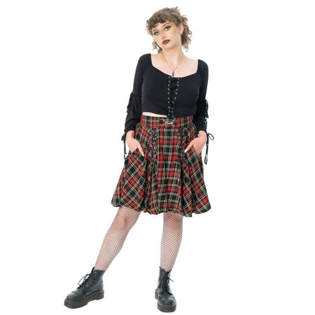 Jupe courte Gothic de Vixxsin - Heleni - Jupe - XS à 4XL - pour Femme - noir - Vixxsin