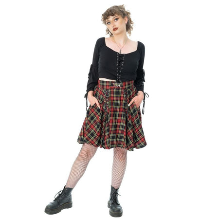 Jupe courte Gothic de Vixxsin - Heleni - Jupe - XS à 4XL - pour Femme - noir - Vixxsin