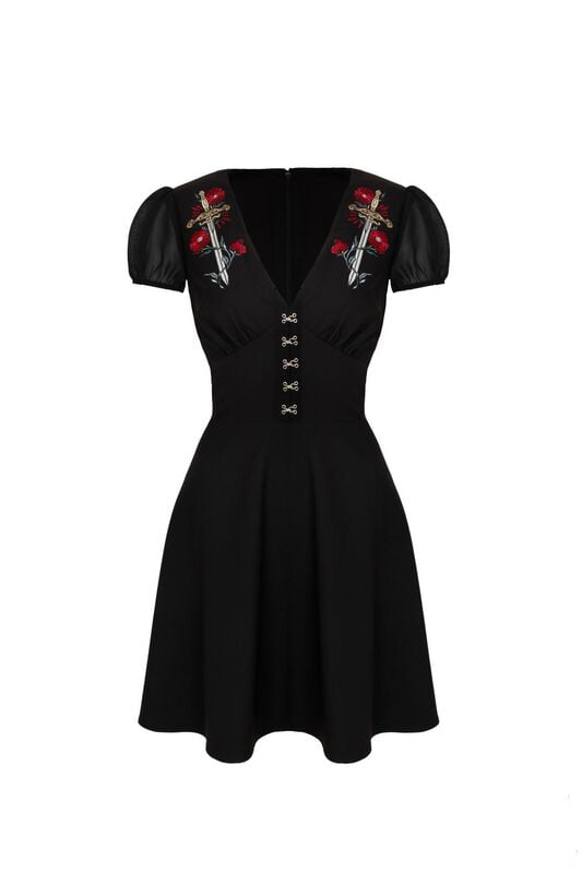 Robe courte  de Hell Bunny - Elyse Dress - XS à XXL - pour Femme - noir - hell bunny