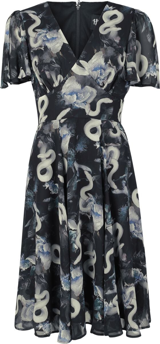 Robe mi-longue  de Hell Bunny - Serpent Dress - XS à XL - pour Femme - noir - hell bunny