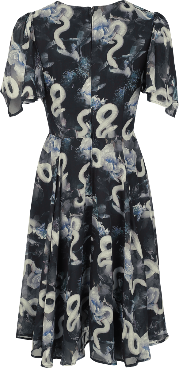 Robe mi-longue  de Hell Bunny - Serpent Dress - XS à XXL - pour Femme - noir - hell bunny - View 2