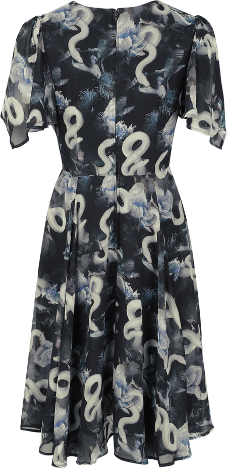 Robe mi-longue  de Hell Bunny - Serpent Dress - XS à XL - pour Femme - noir - hell bunny - View 2