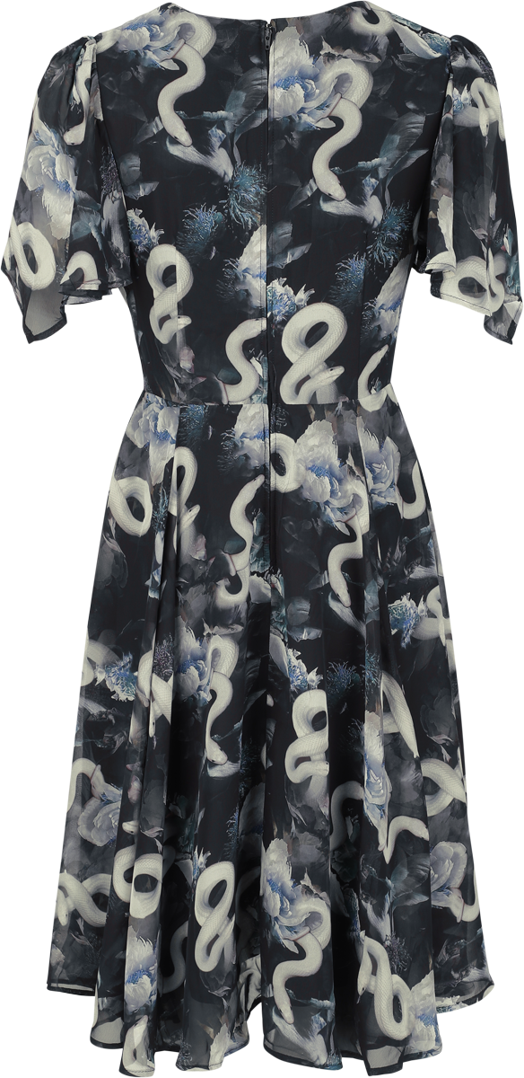 Robe mi-longue  de Hell Bunny - Serpent Dress - XS à XL - pour Femme - noir - hell bunny - View 2