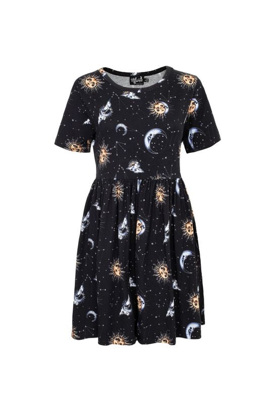 Robe courte  de Hell Bunny - SOLARIS  DRESS - XS à 4XL - pour Femme - noir - hell bunny