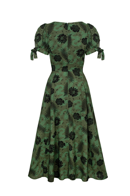 Robe mi-longue  de Hell Bunny - Georgia Dress - XS à L - pour Femme - vert - hell bunny - View 2
