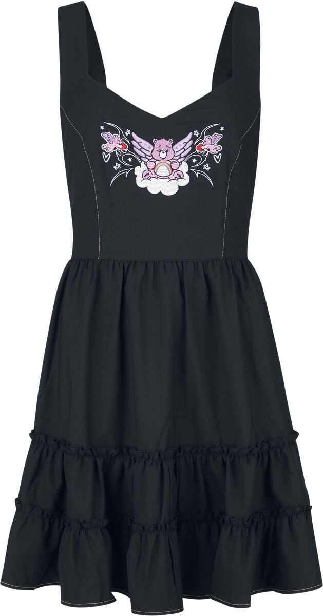 Robe courte  de Hell Bunny x Bisounours - Cheer Bear Dress - XS à XXL - pour Femme - noir - Hell Bunny x Bisounours