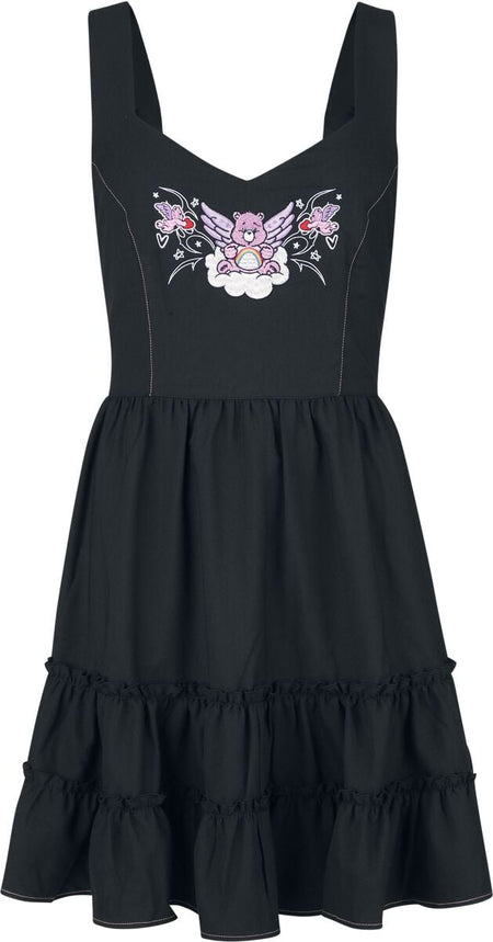 Robe courte  de Hell Bunny x Bisounours - Cheer Bear Dress - XS à XXL - pour Femme - noir - Hell Bunny x Bisounours