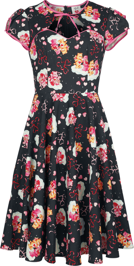 Robe mi-longue  de Hell Bunny x Bisounours - Tenderheart - Robe - XS à XL - pour Femme - noir - Hell Bunny x Bisounours - View 2