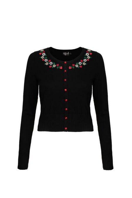 Gilets & Ponchos Rockabilly de Hell Bunny - FRANCOISE CARDIGAN - XS à 4XL - pour Femme - noir - hell bunny
