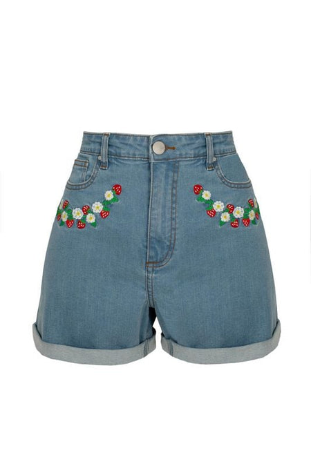Short  de Hell Bunny - Francoise Shorts - XS à L - pour Femme - bleu - hell bunny