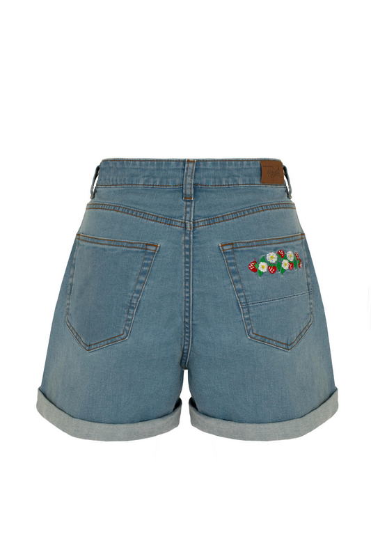 Short  de Hell Bunny - Francoise Shorts - XS à L - pour Femme - bleu - hell bunny - View 2