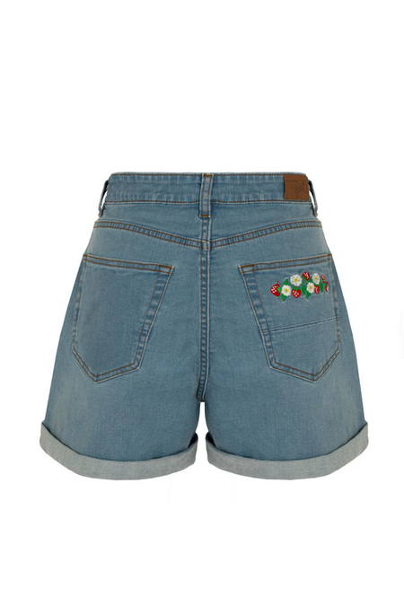 Short  de Hell Bunny - Francoise Shorts - XS à L - pour Femme - bleu - hell bunny - View 2