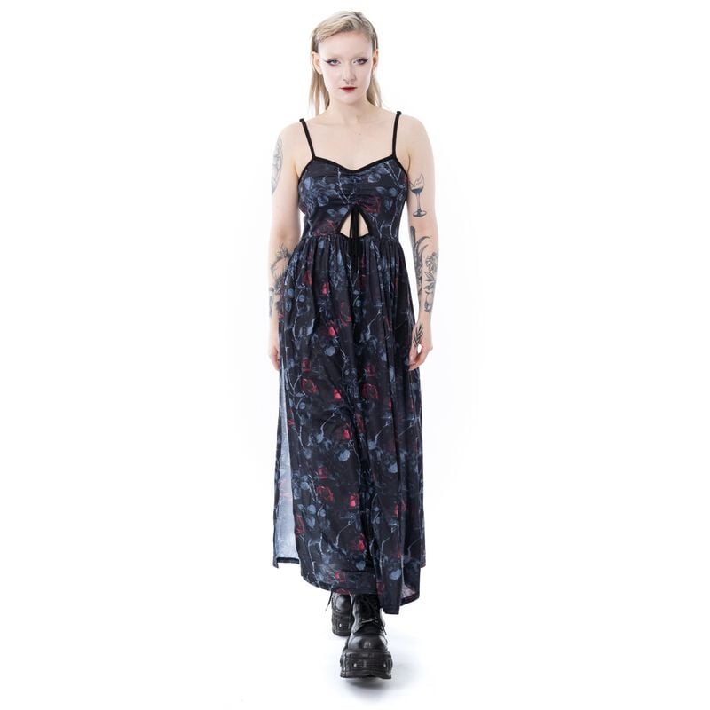 Robe longue Gothic de Vixxsin - Graveyard Bloom - Robe - XS à XXL - pour Femme - noir - Vixxsin