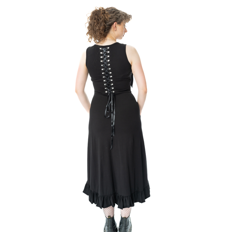 Robe mi-longue Gothic de Poizen Industries - Midnight Coven - Robe - XS à XXL - pour Femme - noir - Poizen Industries - View 2