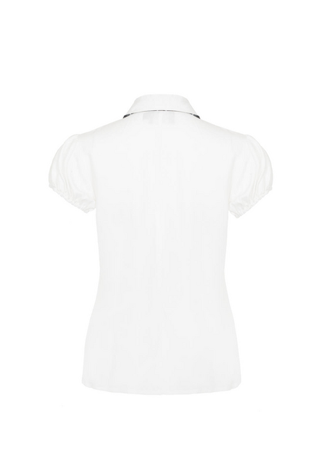 Chemisier Rockabilly de Hell Bunny - Cornell Blouse - XS à XXL - pour Femme - blanc - hell bunny - View 2