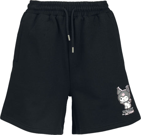 Short  de Hello Kitty - Kuromi - Ready For Action! - S à 3XL - pour Femme - noir - Hello Kitty