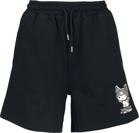 Short  de Hello Kitty - Kuromi - Ready For Action! - S à 3XL - pour Femme - noir - Hello Kitty