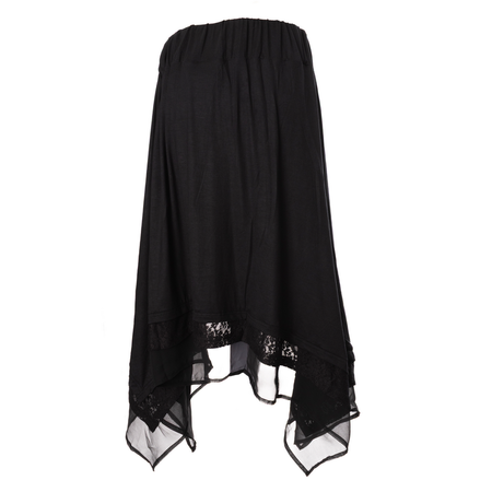 Jupe mi-longue Gothic de Poizen Industries - Zemira Skirt - XS à 4XL - pour Femme - noir - Poizen Industries - View 2