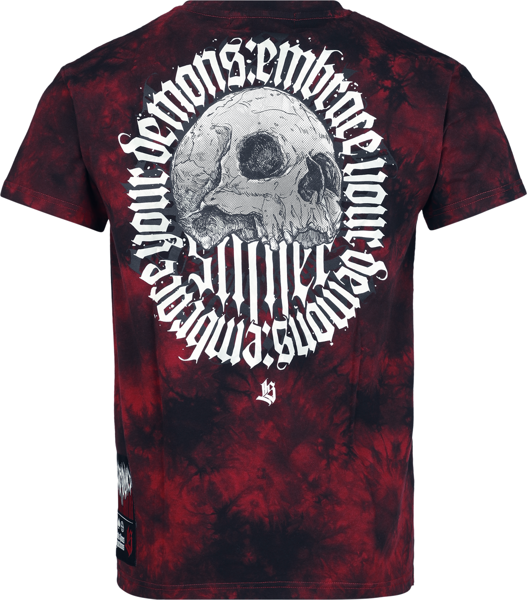 T-Shirt Manches courtes  de Rock Rebel by EMP - Lost Souls - T-shirt - S à XXL - pour Homme - noir/rouge - Rock Rebel by EMP - View 2