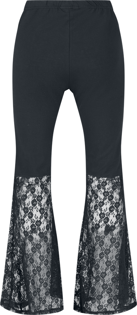 Pantalon en toile Gothic de Poizen Industries - Widows Veil Flare Pant - S à XXL - pour Femme - noir - Poizen Industries - View 2