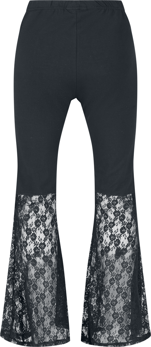 Pantalon en toile Gothic de Poizen Industries - Widows Veil Flare Pant - S à XXL - pour Femme - noir - Poizen Industries - View 2