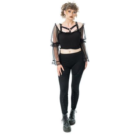 Pantalon en toile Gothic de Poizen Industries - Nightshade - Leggings - XS à 4XL - pour Femme - noir - Poizen Industries