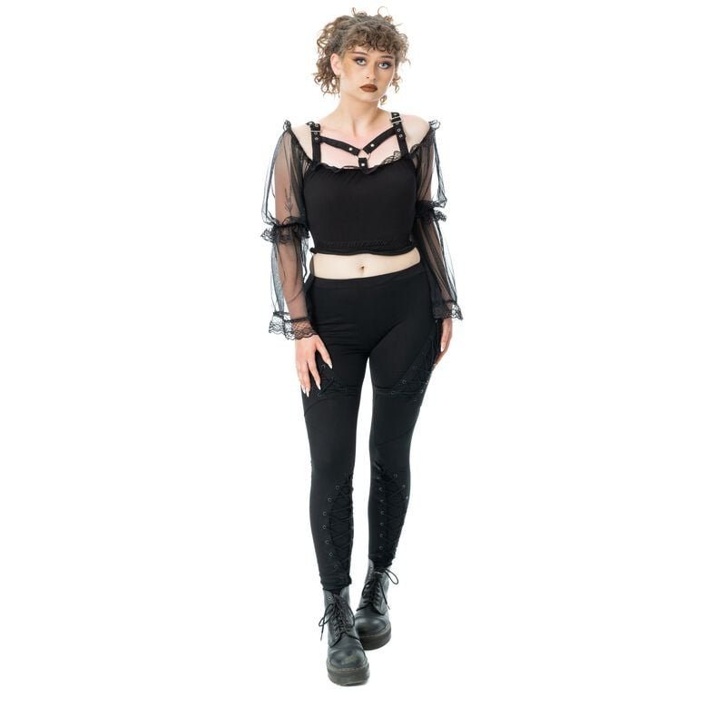 Pantalon en toile Gothic de Poizen Industries - Nightshade - Leggings - XS à 4XL - pour Femme - noir - Poizen Industries