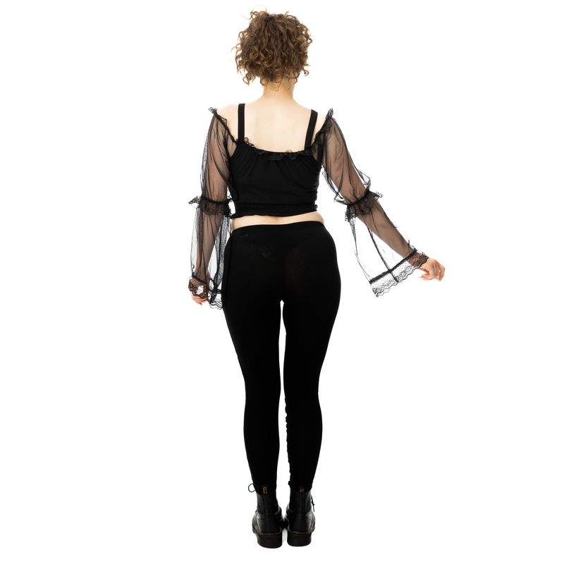 Pantalon en toile Gothic de Poizen Industries - Nightshade - Leggings - XS à 4XL - pour Femme - noir - Poizen Industries - View 2