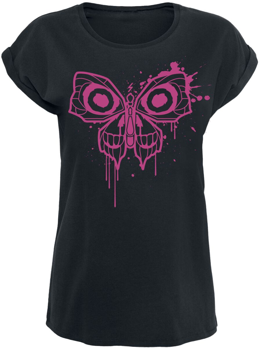 T-Shirt Manches courtes Gaming de League of Legends - Arcane - Arcane - Butterfly - L à XXL - pour Femme - noir - League Of Legends