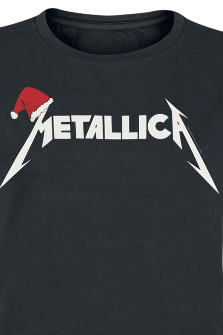 T-Shirt Manches courtes  de Metallica - Santa Hat Logo - S à XL - pour Femme - noir - metallica - View 2