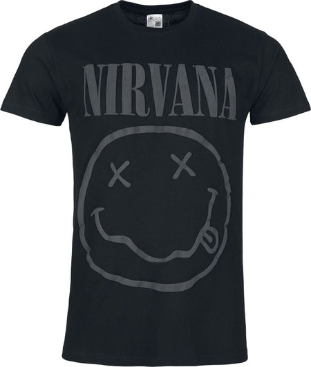 T-Shirt Manches courtes  de Nirvana - Smile Logo 3D Druck - S à 3XL - pour Homme - noir - Nirvana