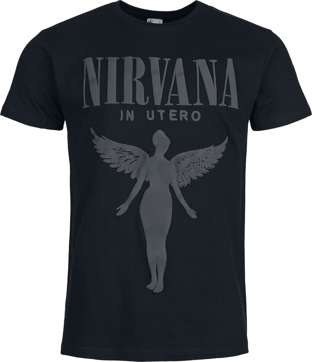 T-Shirt Manches courtes  de Nirvana - Angel 3D Druck - L à 3XL - pour Homme - noir - Nirvana