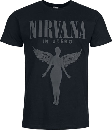 T-Shirt Manches courtes  de Nirvana - Angel 3D Druck - L à 3XL - pour Homme - noir - Nirvana