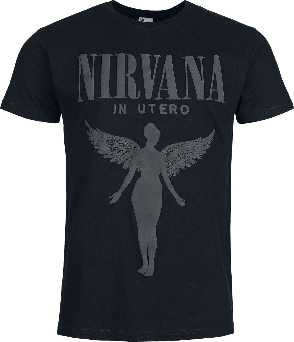 T-Shirt Manches courtes  de Nirvana - Angel 3D Druck - S à 3XL - pour Homme - noir - Nirvana