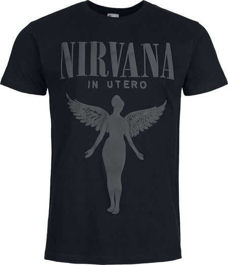 T-Shirt Manches courtes  de Nirvana - Angel 3D Druck - S à 3XL - pour Homme - noir - Nirvana
