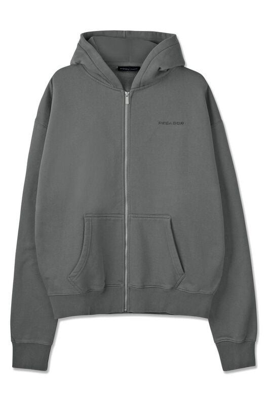 Sweat-shirt zippé à capuche  de Pegador - LOGO OVERSIZED SWEAT JACKET - S à XXL - pour Homme - gris - Pegador