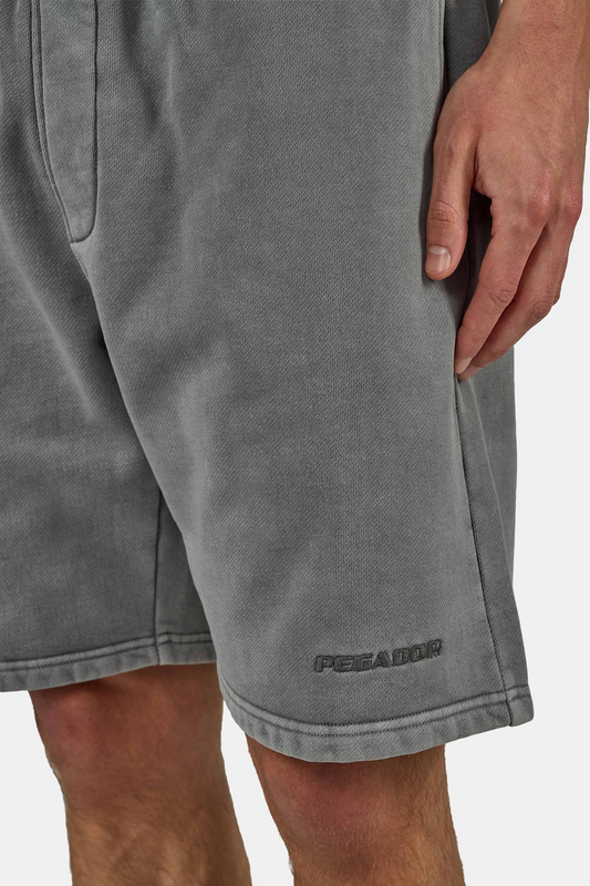 Short  de Pegador - LOGO HEAVY SWEAT SHORTS - S à XXL - pour Homme - gris - Pegador - View 2