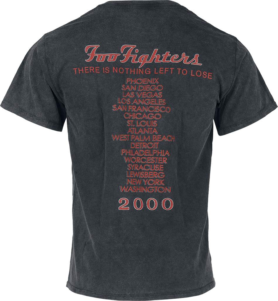 T-Shirt Manches courtes  de Foo Fighters - 2000 Tour - S à 3XL - pour Homme - noir - Foo Fighters - View 2