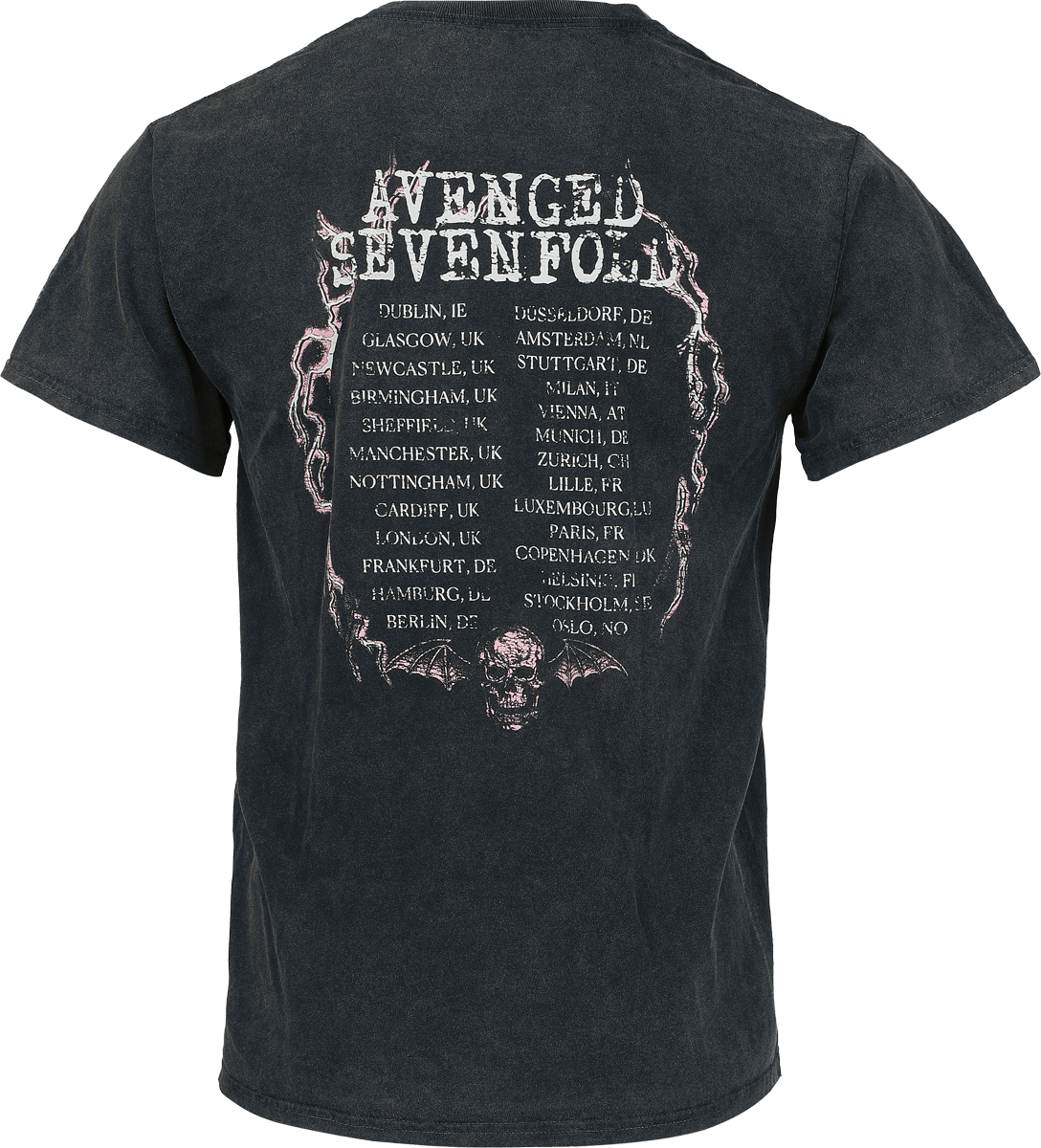T-Shirt Manches courtes  de Avenged Sevenfold - Skeleton Tour - M à XXL - pour Homme - noir - Avenged Sevenfold - View 2