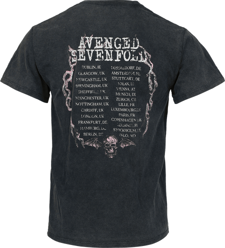 T-Shirt Manches courtes  de Avenged Sevenfold - Skeleton Tour - M à XXL - pour Homme - noir - Avenged Sevenfold - View 2