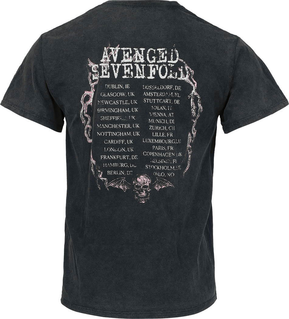 T-Shirt Manches courtes  de Avenged Sevenfold - Skeleton Tour - M à XXL - pour Homme - noir - Avenged Sevenfold - View 2
