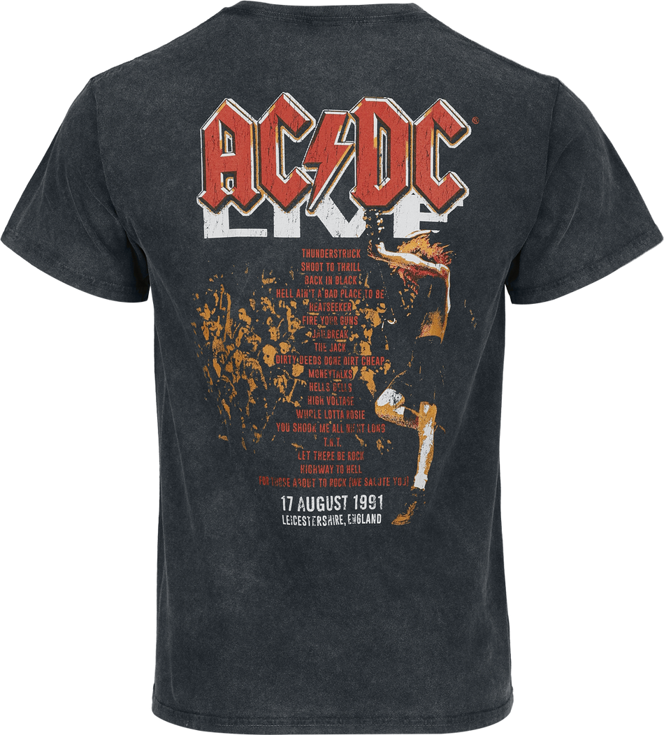 T-Shirt Manches courtes  de AC/DC - Live At Donington - S à XXL - pour Homme - noir - AC/DC - View 2