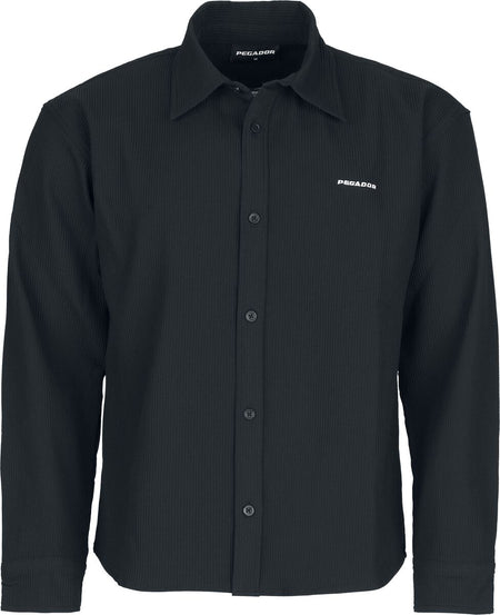 Chemise manches longues  de Pegador - Troy Plissee Longsleeve Shirt - S à XXL - pour Homme - noir - Pegador