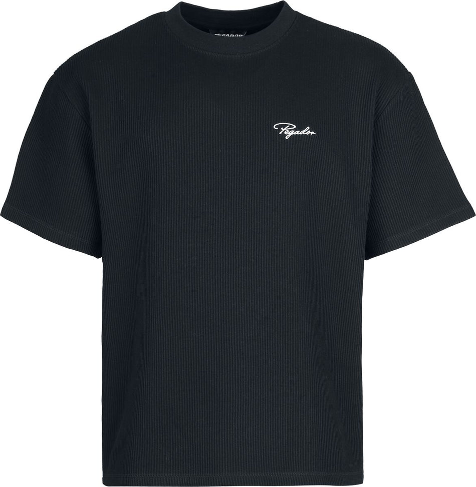 T-Shirt Oversize  de Pegador - Signar Oversized Rib Tee - S à XXL - pour Homme - noir - Pegador