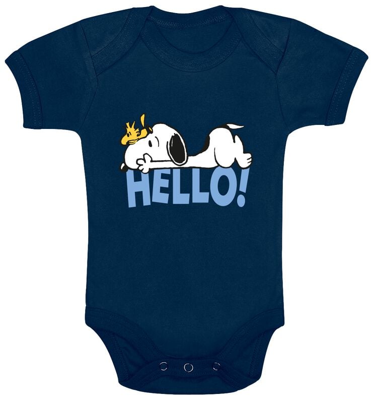 Body  de Snoopy - Snoopy & Woodstock - Hello! - 50/56 à 86/92 - pour Enfants - bleu foncé - Snoopy
