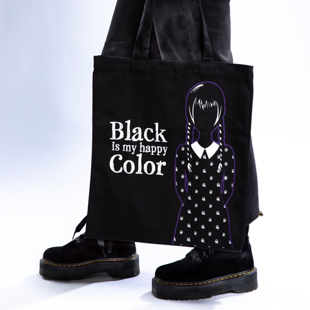 Sac En Tissu  de Wednesday - Black Is My Happy Colour - pour Unisexe - noir - Wednesday - View 2