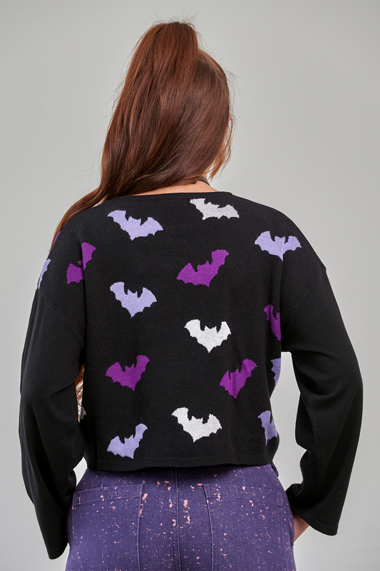 Sweat-shirt Rockabilly de Banned Alternative - BATTY BABE JUMPER - S à 4XL - pour Femme - noir - Banned Alternative - View 2