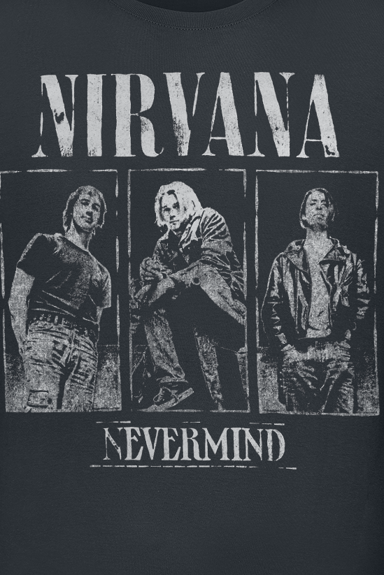 T-Shirt Manches courtes  de Nirvana - Nevermind Photo - L à 3XL - pour Homme - noir - Nirvana - View 2