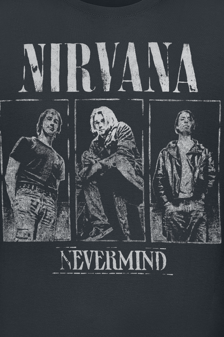 T-Shirt Manches courtes  de Nirvana - Nevermind Photo - S à 3XL - pour Homme - noir - Nirvana - View 2